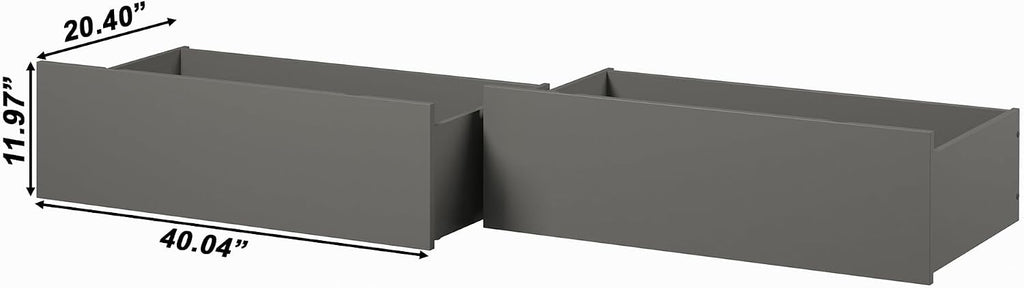 AFI Queen/King/Twin XL Under Bed Storage Drawers (Set of 2), Grey