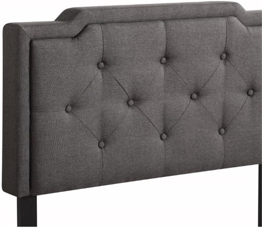 Glory Furniture Deb Fabric Upholstered Twin Bed in Black