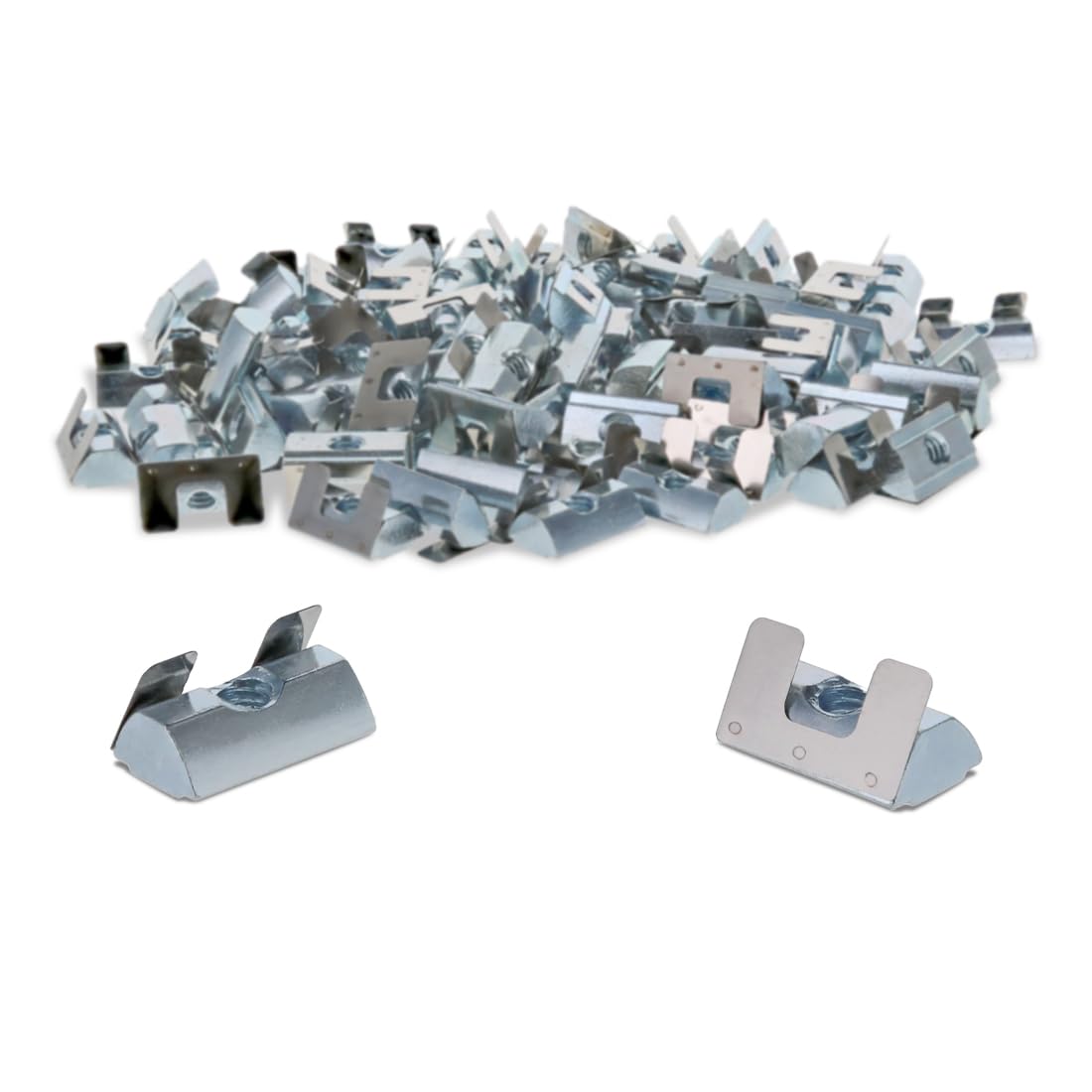 8020, 13038, 15 40 Series 1/4-20 Steel Self Aligning Roll in T-Nut with Spring Leaf - T Slot Accessories for 80/20 Aluminum Extrusion - Hardware Nuts (1500)