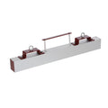 Vestil HFMS-36 Steel Forklift Hanging Magnetic Sweeper 36 in. Wide 45 Lb. Capacity Silver