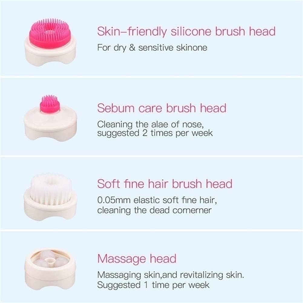 Electric Face Cleansing Brush, Facial Spin Brush with 3 Rotating Brush Heads, Waterproof, USB Rechargeable, Face Brush for Exfoliation and Deep Cleaning The Perfect Ideal Gift