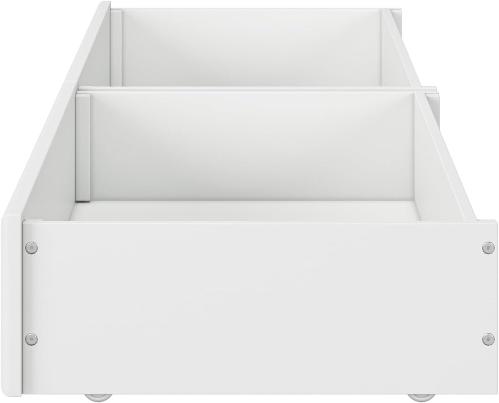 AFI, Mid-Century Modern Under Bed Storage Drawers, Queen/King/Twin XL, White