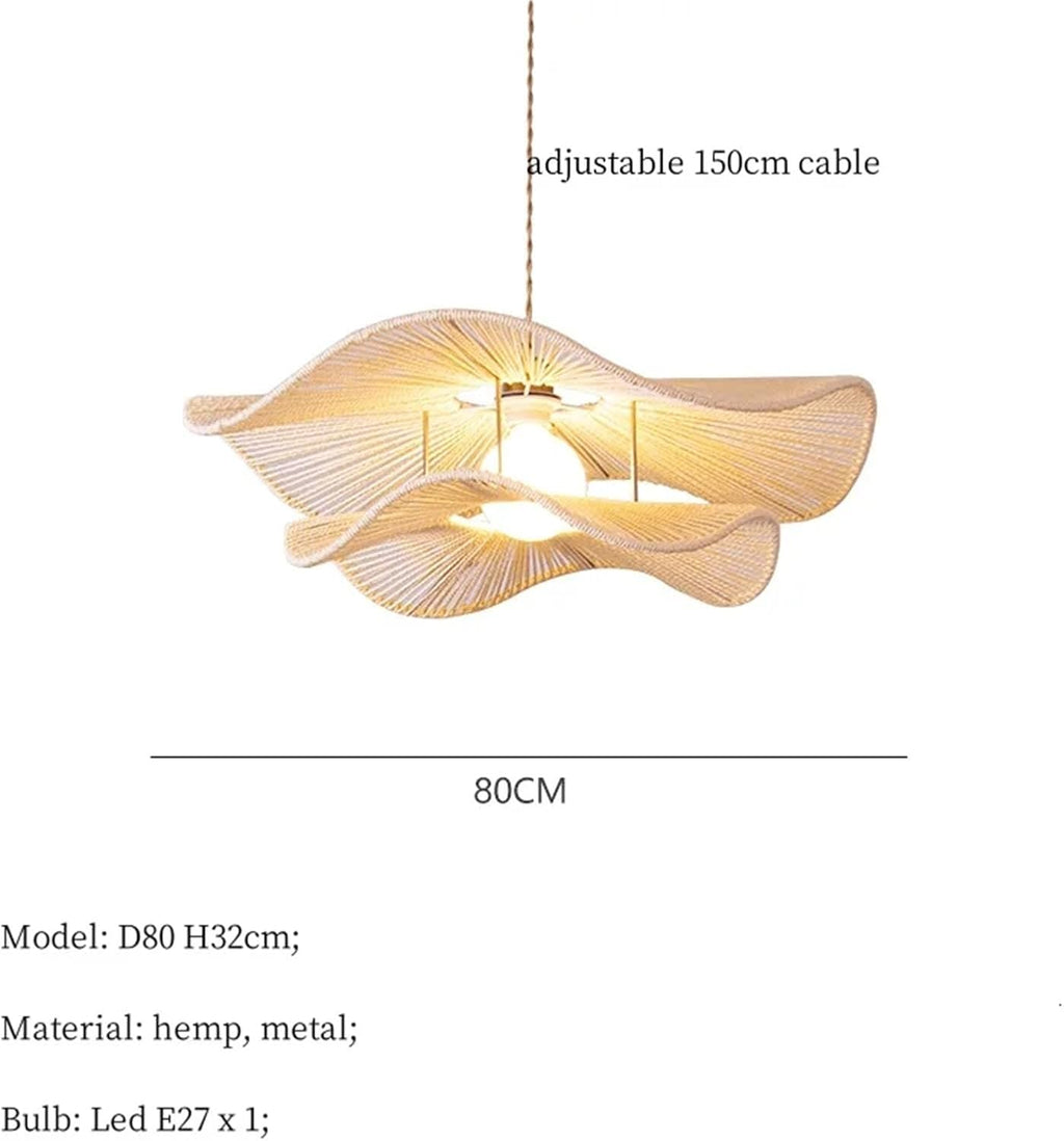 Minimalism E27 Led Pendant Lights Dining Room Hand Knitted Hemp Rope Suspend Lamp Fixtures Droplight Led Luminaria