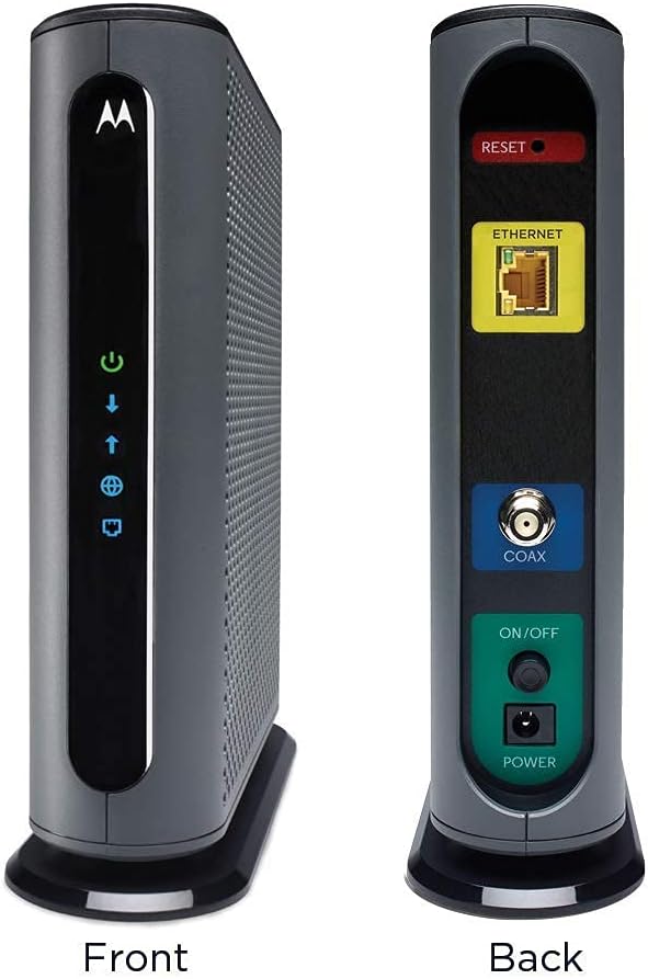 Motorola MB8611 DOCSIS 3.1 Multi-Gig Cable Modem | Pairs with Any WiFi Router | Approved for Comcast Xfinity, Cox Gigablast, Spectrum | 2.5 Gbps Port | 2500 Mbps Max Internet Speeds