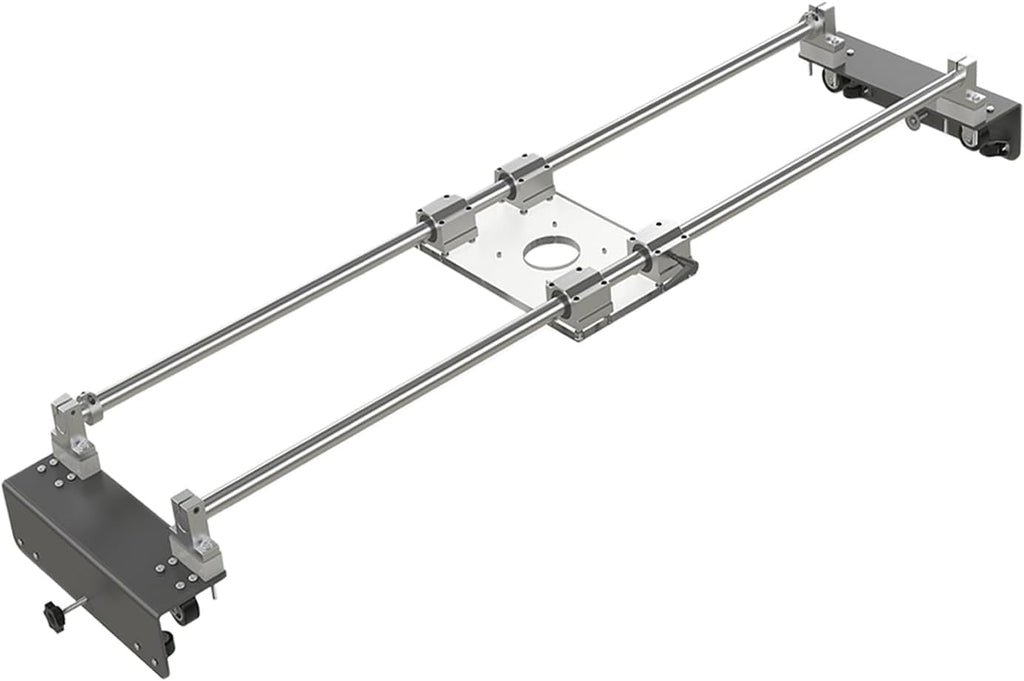 Router Sled, Slab Flattening Jig, DIY Woodworking Router Sled for Flattening Slabs with Height Adjustable (L-Carriages, Steel and Aluminum, 48 Inches)