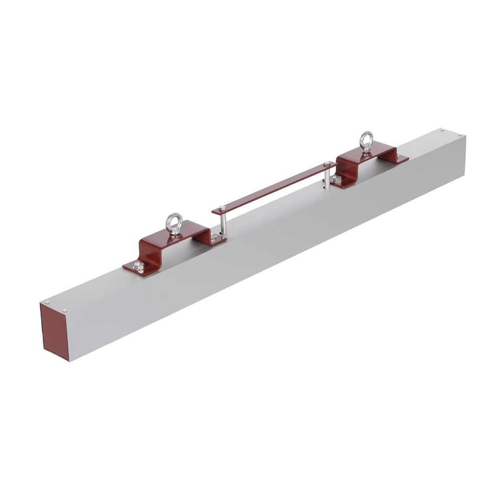 Vestil HFMS-48 Steel Forklift Hanging Magnetic Sweeper 48 in. Wide 55 Lb. Capacity Silver