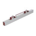 Vestil HFMS-48 Steel Forklift Hanging Magnetic Sweeper 48 in. Wide 55 Lb. Capacity Silver