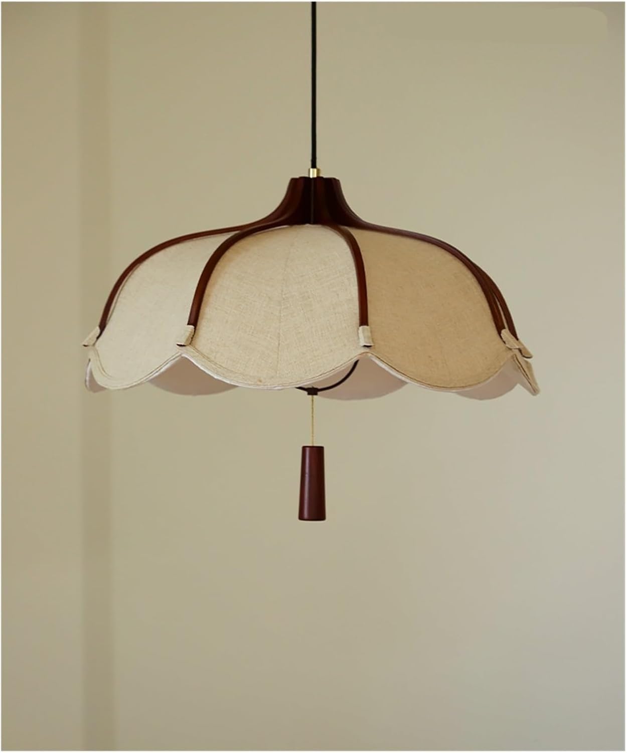 Chinese Style Wood Led Fabric Pendant Lights Dining Room Drop Chandelier Home Decor Led Lamparas Bedroom Luminarias