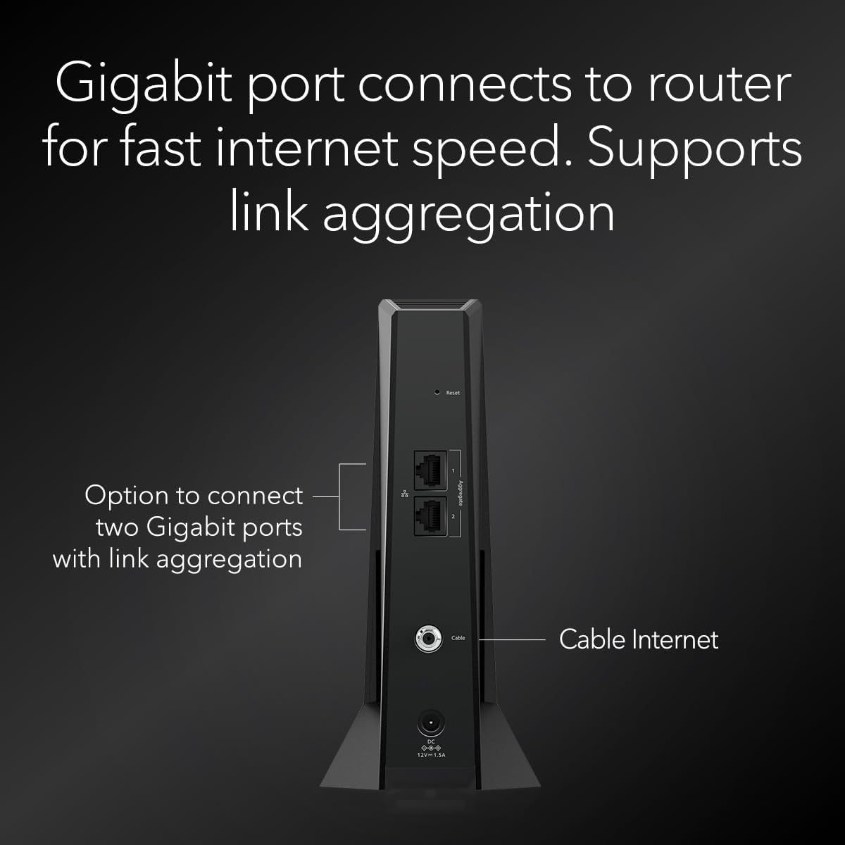 NETGEAR Nighthawk DOCSIS 3.1 Mid/high-Split Cable Modem (CM2500-1AZNAS) – Approved for Today's Faster Speeds - Works with All Cable Providers Incl. Xfinity, Spectrum, Cox - Plans up to 2Gbps