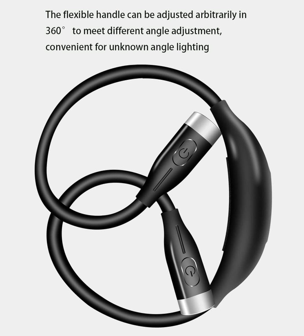 LED Neck Reading Light,Book Light for Reading in Bed Neck Hug Rechargeable Operated Reading Light(Black)