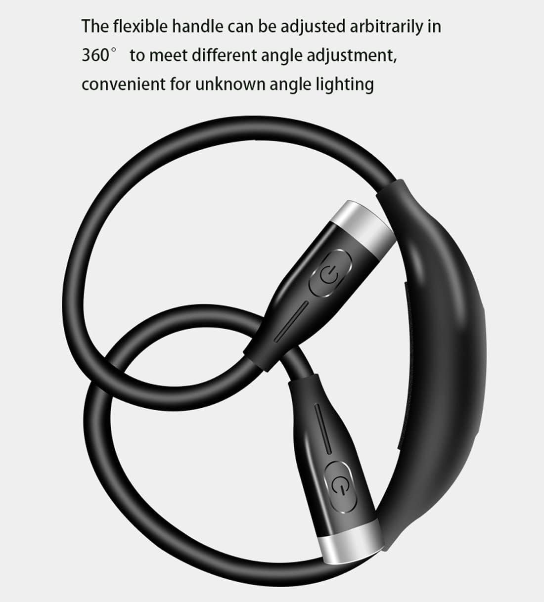 LED Neck Reading Light,Book Light for Reading in Bed Neck Hug Rechargeable Operated Reading Light(Black)