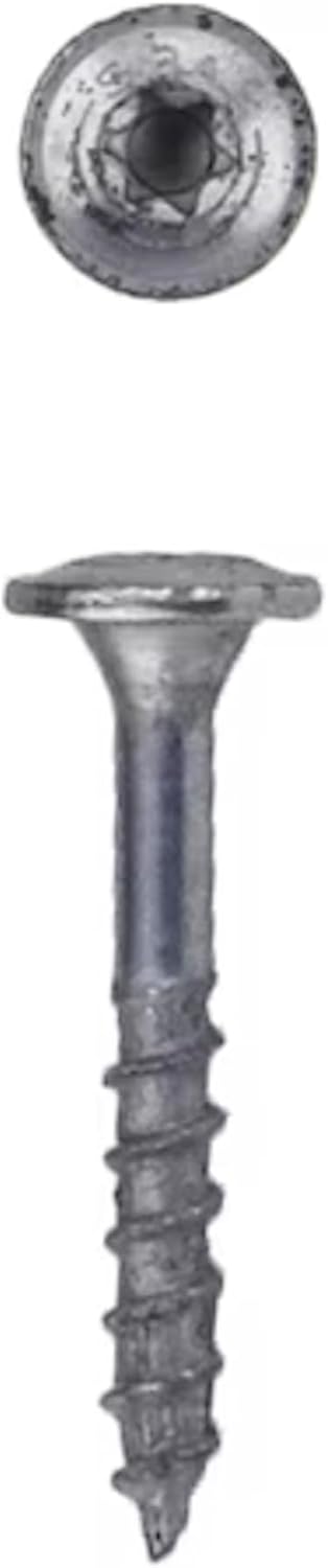 SPAX #8 x 1-1/4' Exterior Wafer Head Wood Screws Construction Torx T-Star Plus (2500 EA) Bulk Pail Includes 4 Bits Rust Resistant