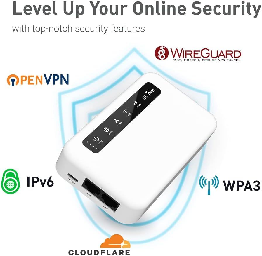 GL-XE300 (Puli) 4G LTE Industrial IoT Gateway, T-Mobile Only, Router/Access Point/Extender/WDS Mode, OpenWrt, 5000mAh Battery, OpenVPN Client, Remote SSH, WPA3, IPv6 (EP06A), North America only