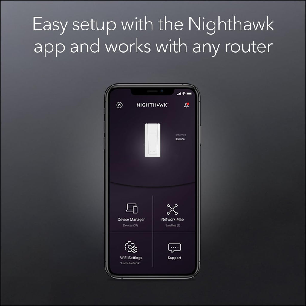NETGEAR WiFi 7 Range Extender (EXS18) – BE3600 Dual-Band Wireless Internet Signal Range Extender (up to 3.6 Gbps Speed) - Add up to 1,200 sq. ft., 40 Devices – WPA3 Security, Smart Roaming