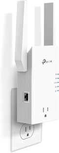 TP-Link RE765X AX3000 WiFi 6 Range Extender w/Smart Plug Integrated Passthrough | Dual-Band Wireless Repeater w/Ethernet Port | Up to 2400 Sq. Ft., 64 Devices | EasyMesh Compatible | App Setup
