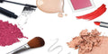 AOFOTO 20x10ft Fashion Makeup Set Backdrop Trendy Girl Beauty Photography Background Cosmetics Blogger Live Video Banner Powder Brush Lipstick Eyeshadow Skincare Tools Photo Studio Props Wallpaper
