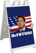 Desantis DeFuture (24' X 36') Deluxe A-Frame Signicade, Includes 2 Removable Panels & Stand | Election, Political, Republican, Vote