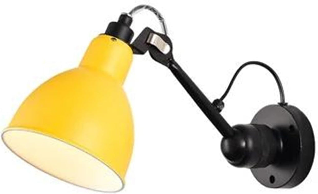 Wall Sconces, Nordic Modern Wall Lamp Beside Bedroom Study Living Room Ajustable Mechanical Arm Light LED Wandlamp Luminaria Sconce(Yellow)