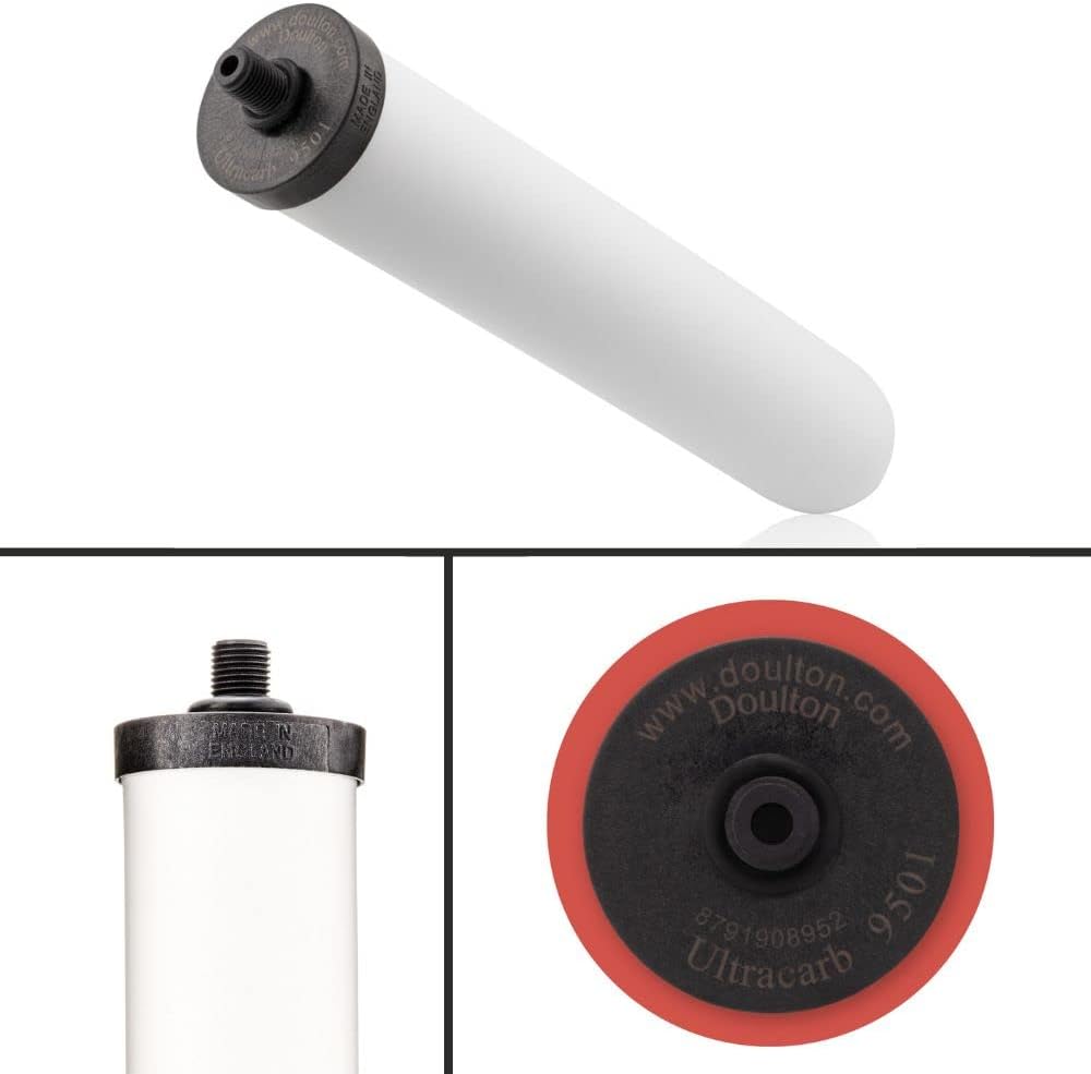 DOULTON ¦ W9123053 ¦ 10' UltraCarb ¦ Authentic Drinking Water Ceramic Replacement Candle Element Filter ¦ 9501 ¦ White ¦ NSF Certified ¦ BSP Thread ¦