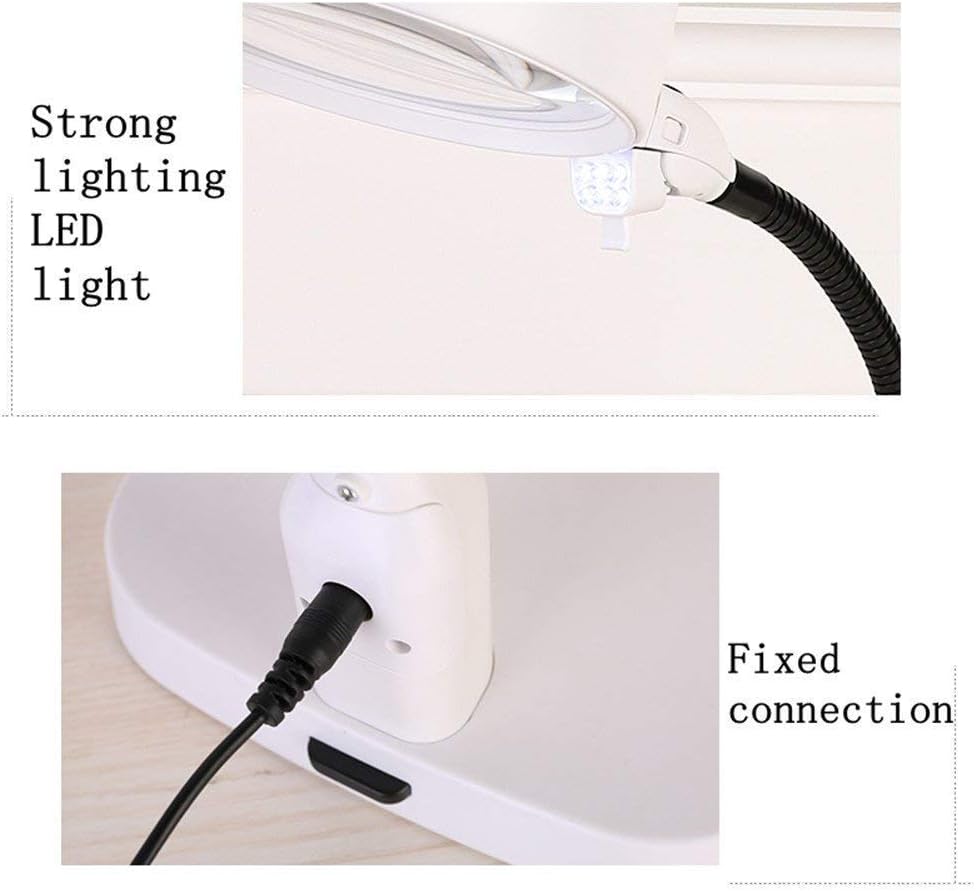 Magnifying 8X Desktop Lighting HD Magnifier Lamp for Elderly, Youth, Children, Reading Books, Electronic Maintenance Inspection, Mobile Phone Repair Handheld