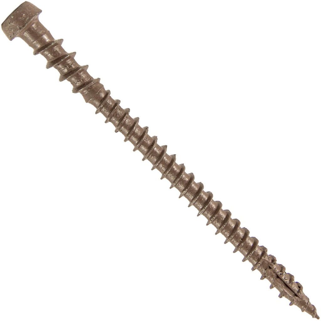 Jake Sales #10 x 2-3/4' Rustic Cedar Composite Decking Exterior Coated Wood Screw Torx/Star Drive Head - AQC Lumber Compatible (Full Box ~1,750 Screws)