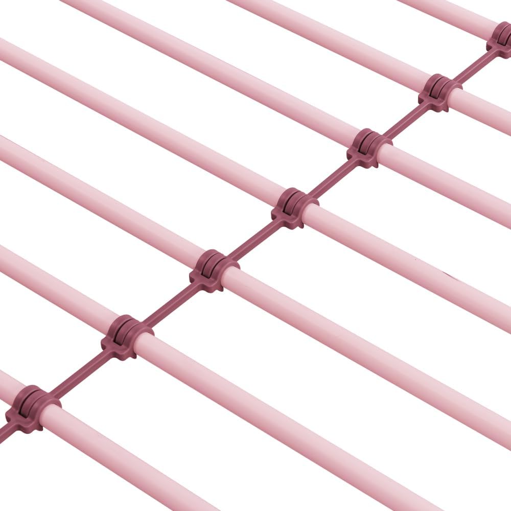 BUNK Bed Pink Twin Over Twin (Pink + Metal)