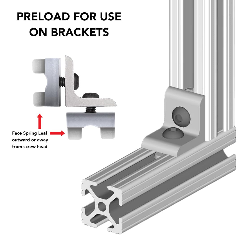 8020, 13041, 15 and 40 Series 5/16-18 Self Aligning Steel Roll in T-Nut with Spring Leaf - T Slot T-Slotted Accessories for 1.5' or 40mm 80/20 Aluminum Extrusion - Hardware Nuts (500 Pack)