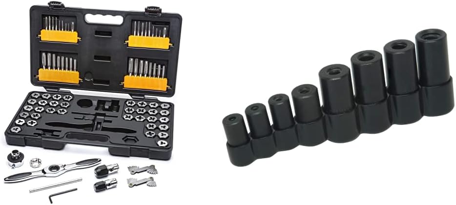 GEARWRENCH 77 Piece SAE/Metric Ratcheting Tap and Die Set -3887 & Lisle 70500 Tap Socket Set