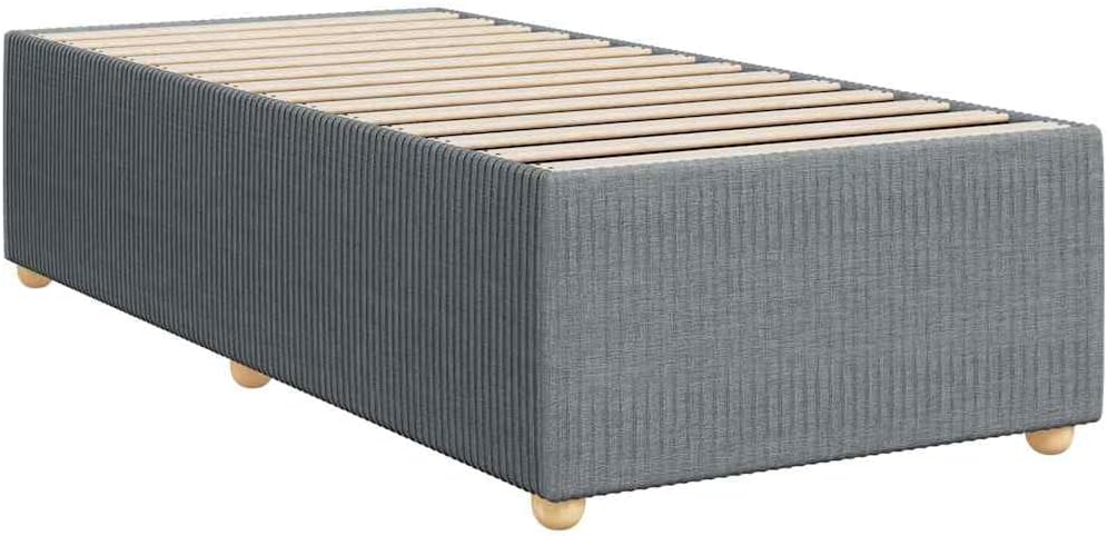 Light Grey Polyester Upholstered Twin XL Bed Frame with Engineered Wood Construction for Modern Bedroom, Breathable Fabric and Easy Assembly Included, 4-Piece Set for Adults