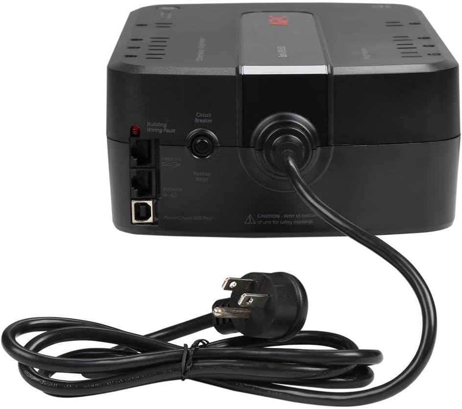 APC Back-UPS 650VA / 390W Battery Backup & Surge Protector, 8 Outlets, RJ45 Ethernet Protection, BE650G1 Uninterruptible Power Supply for Computers, Wireless Routers, and Home Office Electronics