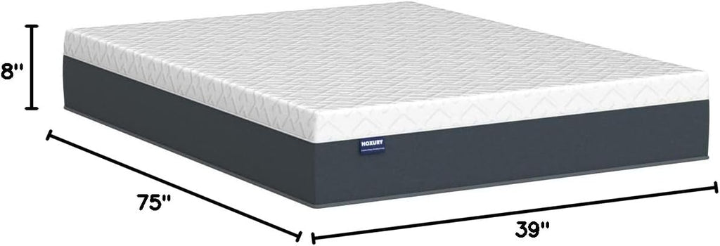 Twin Mattress, 8 Inch Green Tea Memory Foam Mattress in a Box, Medium Firm Twin Size Mattress for Pressure Relief, CertiPUR-US Certified