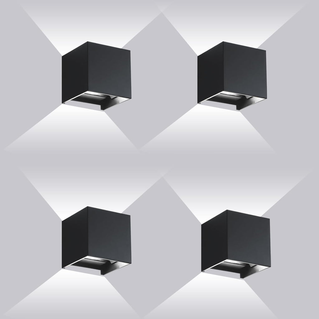 Outdoor Porch Light 4 PCS 6500k Wall liight led Wall Pack Light Exterior Light Fixture 20W Modern Wall Sconce up Down Light Outdoor