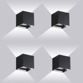 Outdoor Porch Light 4 PCS 6500k Wall liight led Wall Pack Light Exterior Light Fixture 20W Modern Wall Sconce up Down Light Outdoor