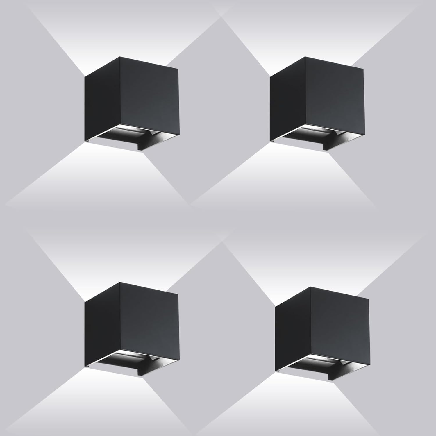 Outdoor Porch Light 4 PCS 6500k Wall liight led Wall Pack Light Exterior Light Fixture 20W Modern Wall Sconce up Down Light Outdoor