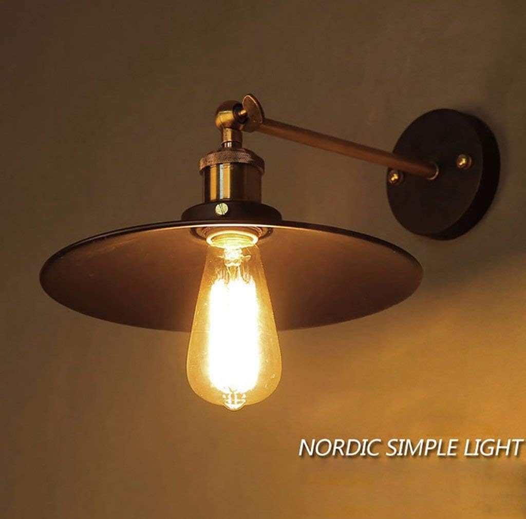 Wall Lights Vintage Plated Industrial Wall Lamp Retro Loft Led Wall Light Lamparas De Pared Stair Bathroom Iron Wall Sconce Abajur Luminaria,Diameter 220 Cover