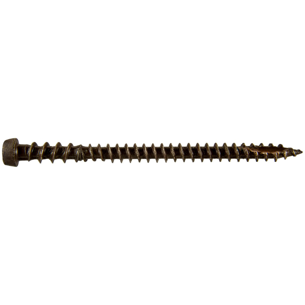 10 x 2-3/4' Mocha Composite Decking Wood Screw Torx/Star Drive Head - Exterior Coated - AQC Lumber Compatible - 5 POUNDS CASE ~3870 Screws