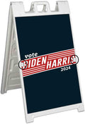 Biden Harris 2024 (24' X 36') Deluxe A-Frame Signicade, Includes 2 Removable Panels & Stand | Election, Political, Democrat, Vote