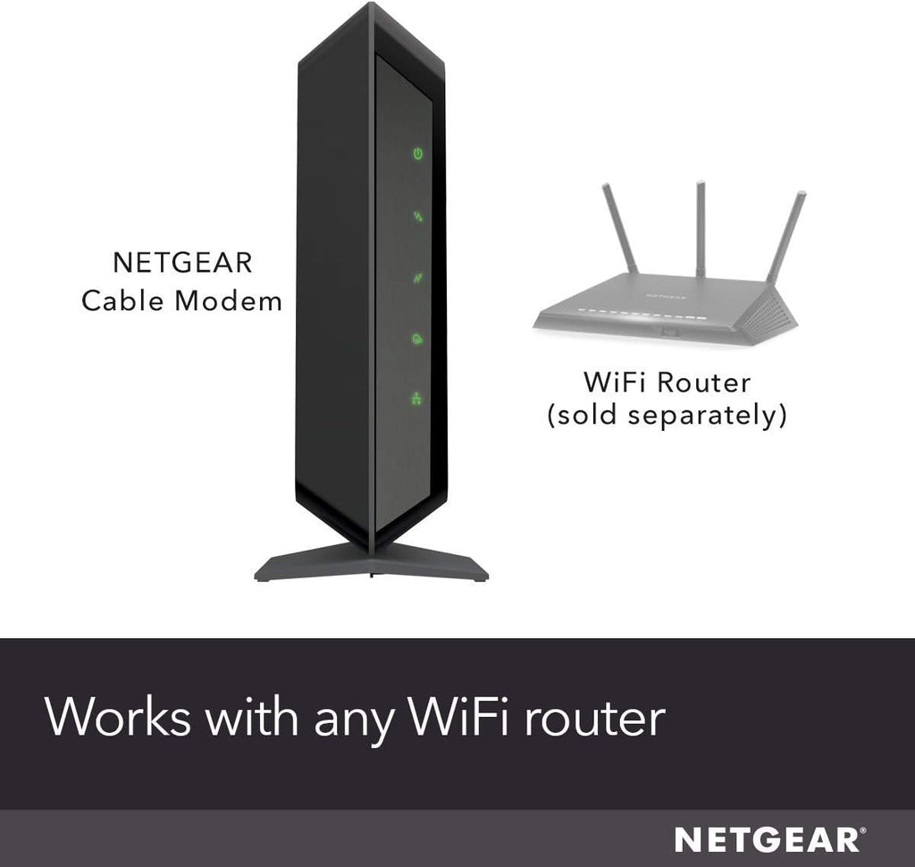 NETGEAR Cable Modem CM700 - Compatible with All Cable Providers incl. Xfinity, Spectrum, Cox | for Cable Plans up to 800Mbps | DOCSIS 3.0