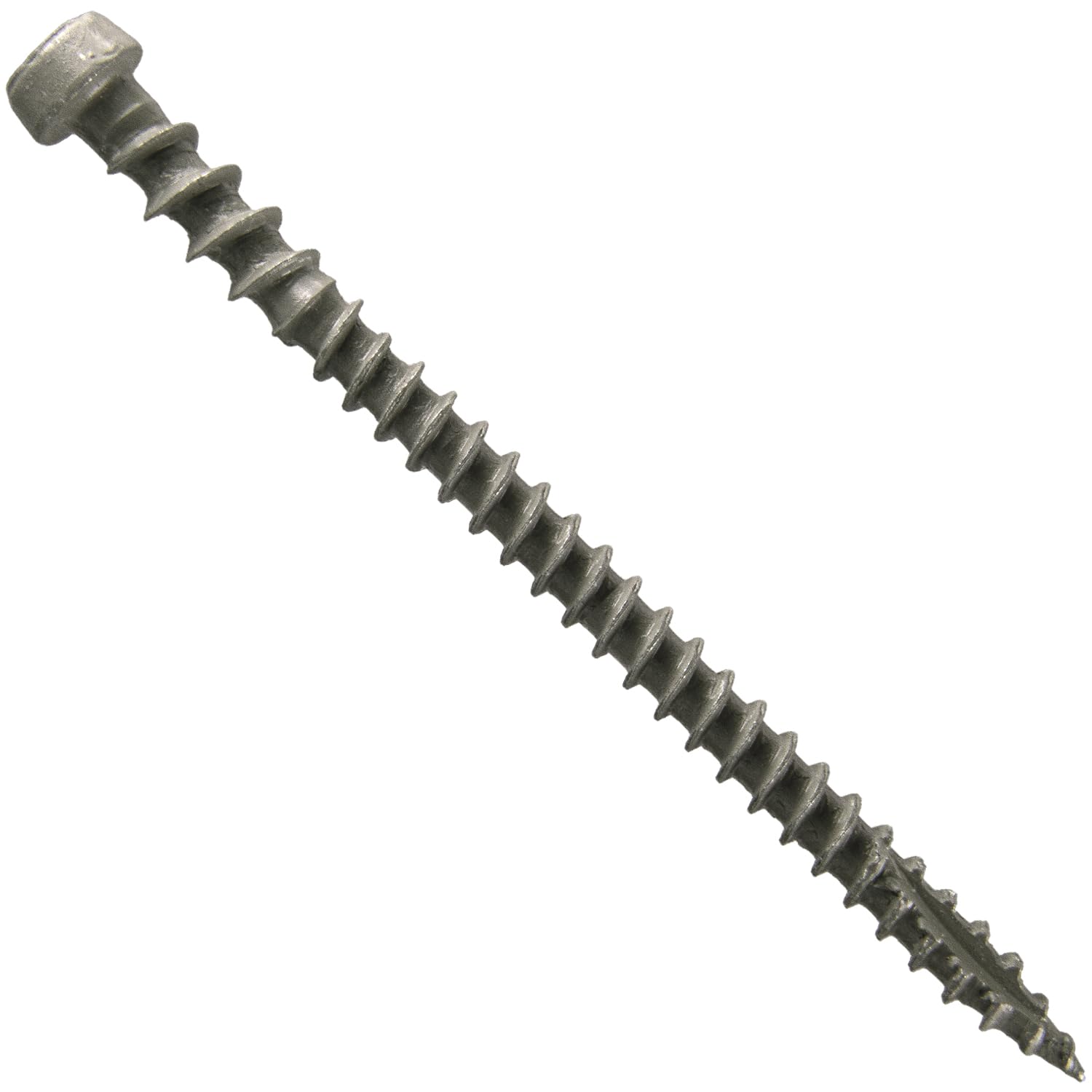10 x 2-3/4' Castle Gray Composite Decking Wood Screw Torx/Star Drive Head - Exterior Coated - AQC Lumber Compatible - 5 Pound CASE ~3870 Screws