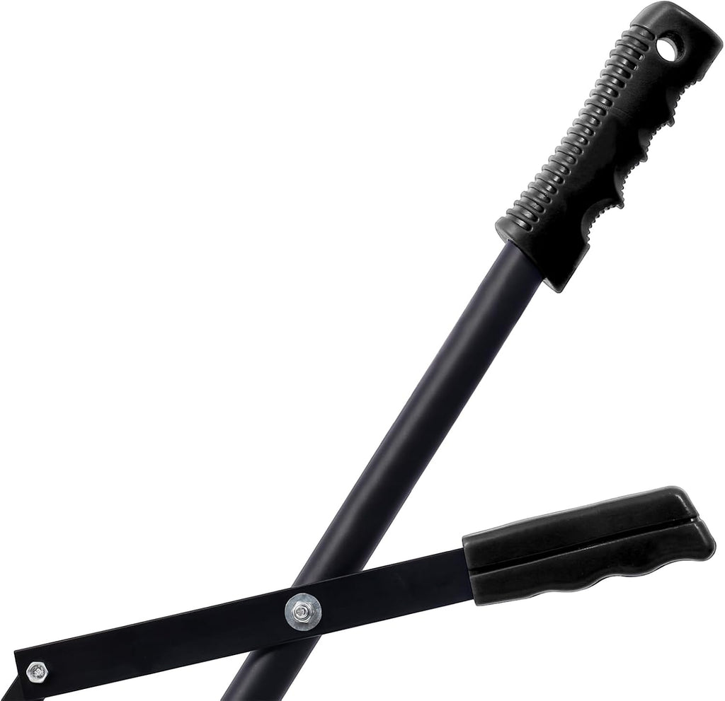 24' Rolling Magnetic Sweeper - 100LB Capacity Heavy Duty Push-Type Magnet Nail Pickup Tool with Quick Release, 6' All-Terrain Wheels for Nails, Screws, Metal Debris in Garage and Lawn