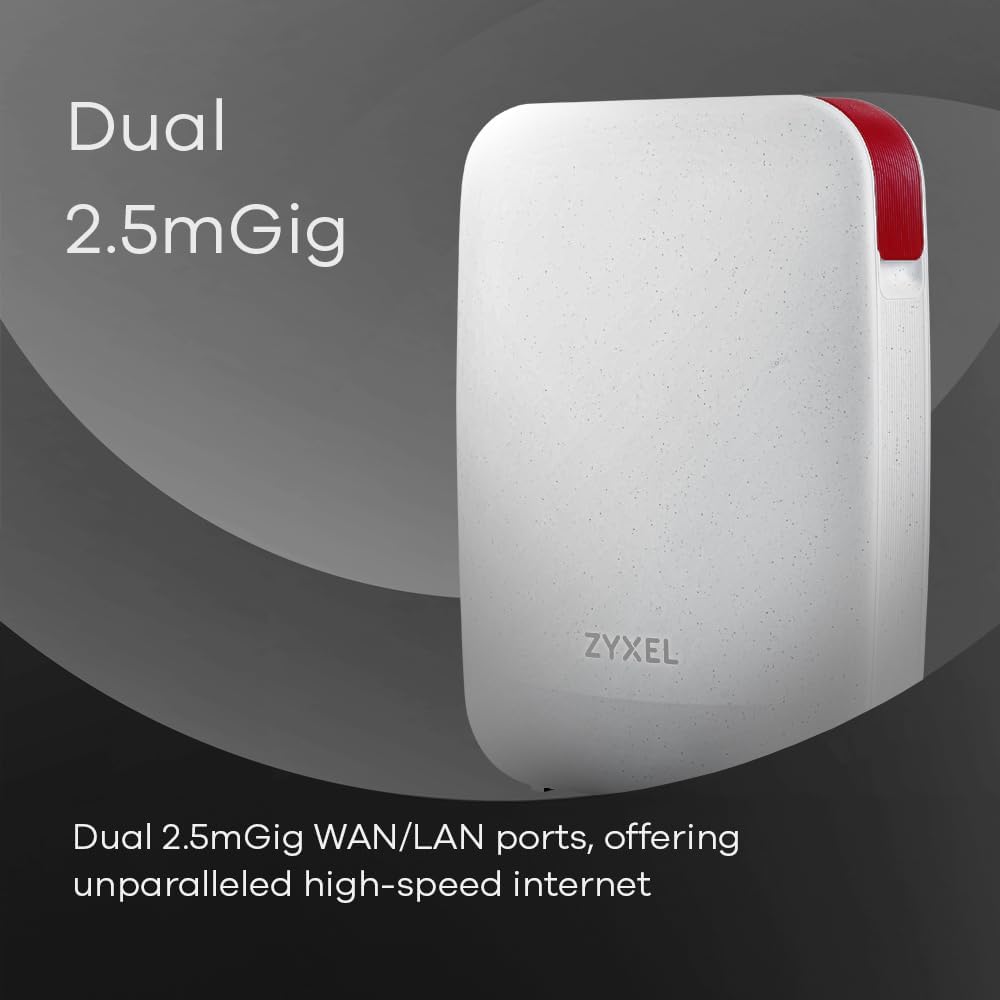 Zyxel Security Router Firewall｜2Gbps｜Dual-WAN｜2.5G Multi-Gig Ports｜WiFi 6 AX6000｜Nebula Cloud｜Up to 5 Users｜1-Year Elite Pack [USGLITE60AX]