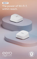 Amazon eero 7 dual-band mesh Wi-Fi 7 router (newest model) - Supports internet plans up to 2.5 Gbps, Coverage up to 4,000 sq. ft., 2-pack