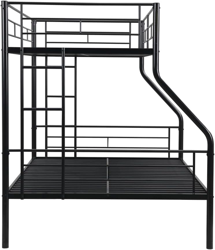 BUNK Bed Pink Twin Over Twin (Black + Metal-2)