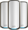 NETGEAR Orbi 970 Series Quad-Band WiFi 7 Mesh Network System (RBE973S), Router + 2 Satellite Extenders, Security Features, Up to 27Gbps, Covers Up to 10,000 sq. ft., 200 Devices, 10 Gig Internet Port