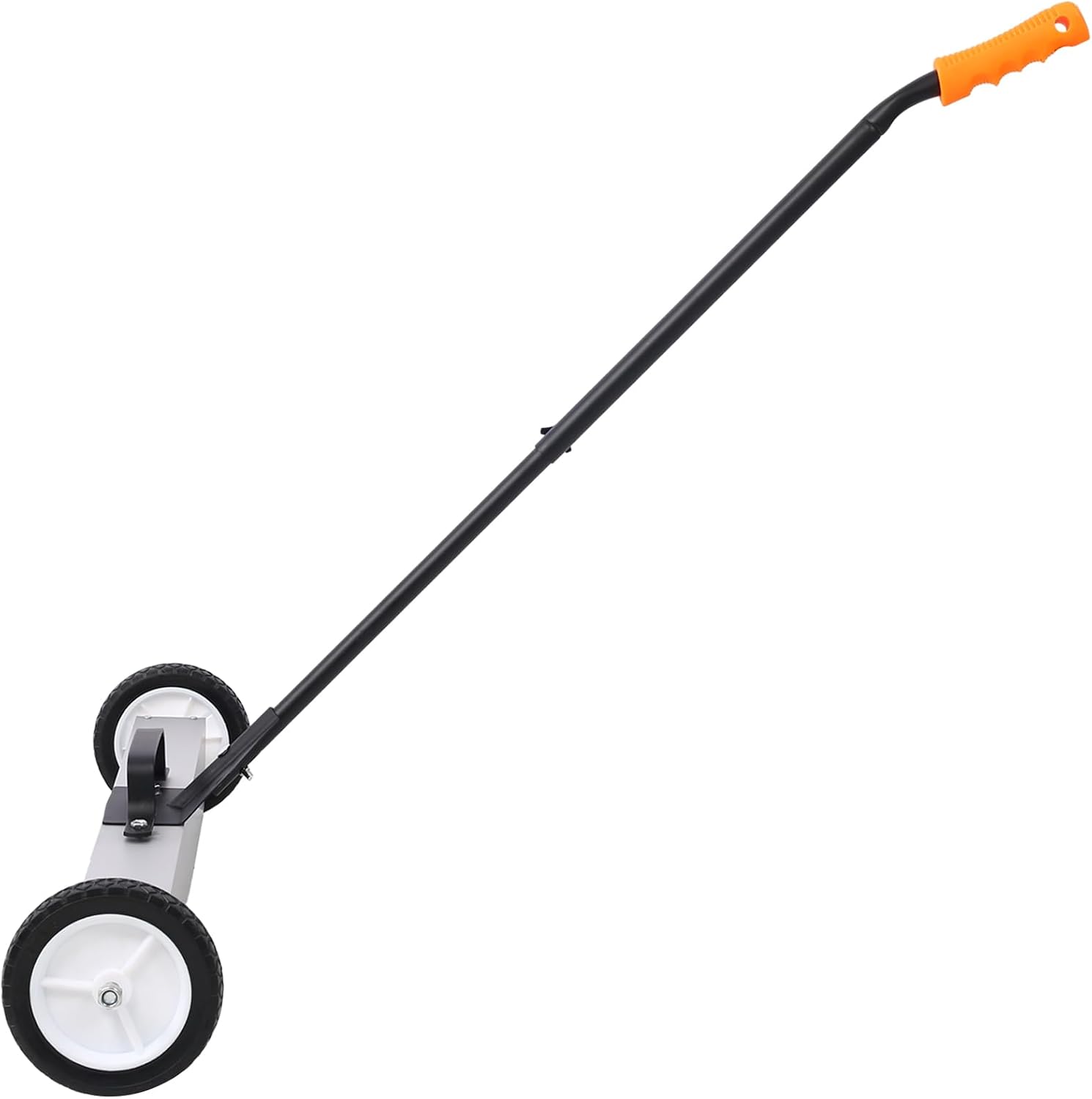 36' Wide Rolling Magnetic Sweeper with Adjustable Telescopic Handle (30'-43') - Push-Type Magnet Nail Pickup Tool 30LB Capacity Quick Release 7' Wheels for Fast Garage Driveway Workshop Cleanup