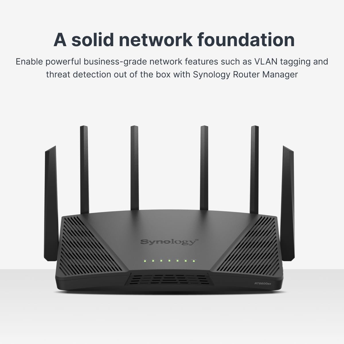Synology RT6600ax - Tri-Band 4x4 160MHz Wi-Fi router, 2.5Gbps Ethernet, VLAN segmentation, Multiple SSIDs, parental controls, Threat Prevention, VPN (US Version)