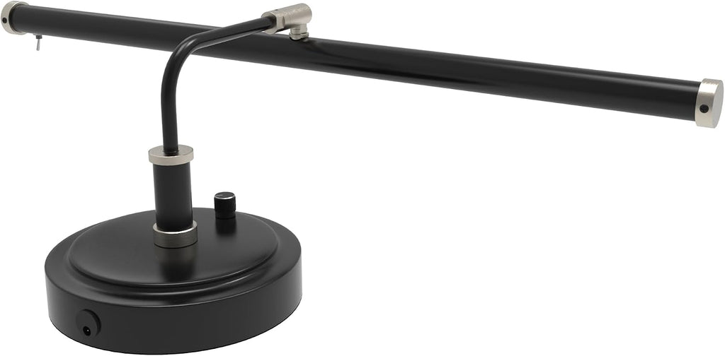 Cocoweb 19' Black with Brass Accents LED Directional Piano Desk Lamp - PLED101D (Satin Nickel)