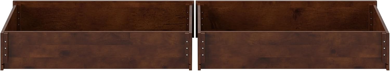 AFI, Mid-Century Modern Under Bed Storage Drawers, Twin/Full, Walnut