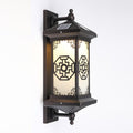 Outdoor Solar Wall Light Vintage Lantern Wall Sconce Cordless Solar Powered Wall Mounted Lamp Exterior Porch Lights Patio Fence Outside Sconces Wall Lighting Fixture