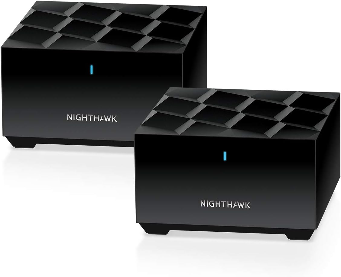 NETGEAR Nighthawk Advanced Whole Home Mesh Dual Band WiFi 6 System (MK72)– AX3000 Router with 1 Satellite Extender, Coverage up to 3,000 sq. ft. and 35+ Devices - Free Expert Help